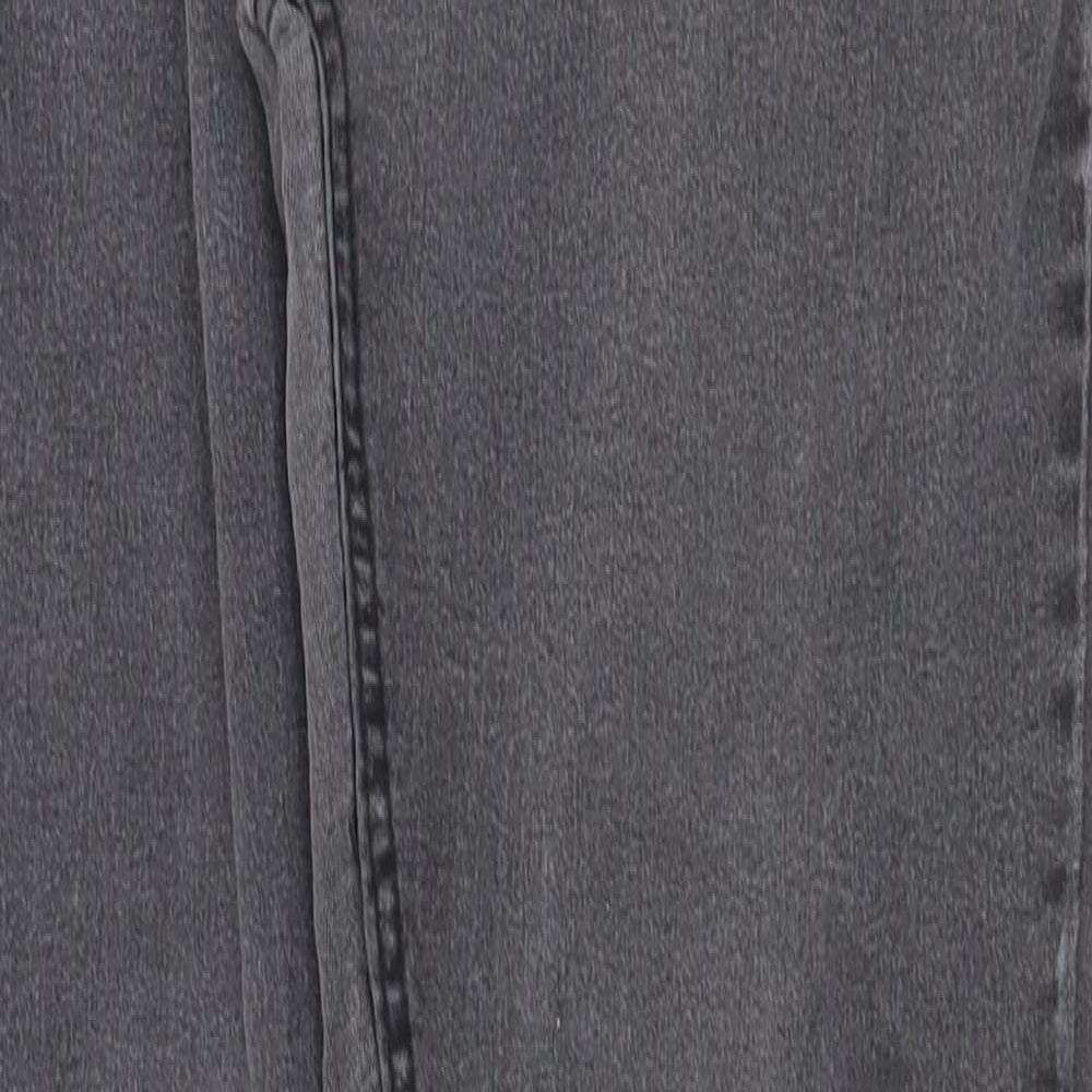 Select Womens Grey Cotton Skinny Jeans Size 10 Regular Zip