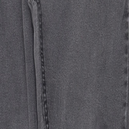 Select Womens Grey Cotton Skinny Jeans Size 10 Regular Zip