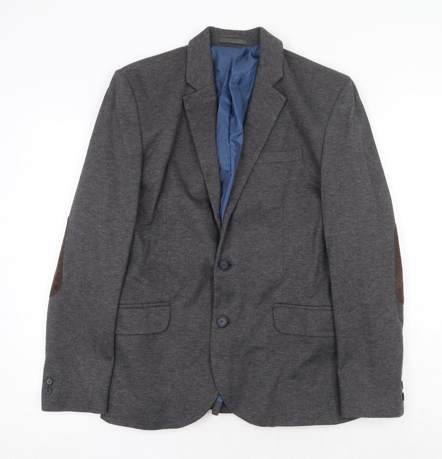 Mens UK Size M River Island Regular Grey Suit Jacket