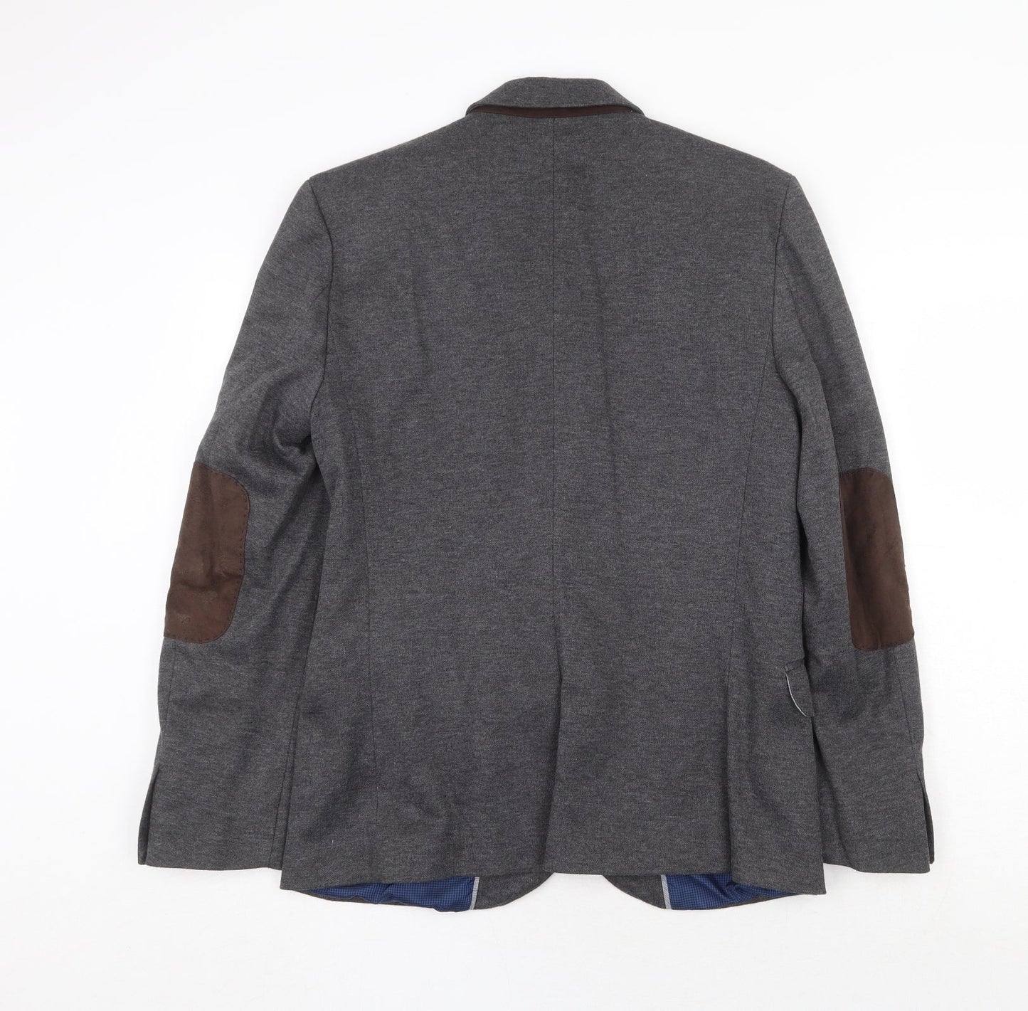 Mens UK Size M River Island Regular Grey Suit Jacket