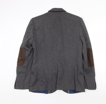 Mens UK Size M River Island Regular Grey Suit Jacket