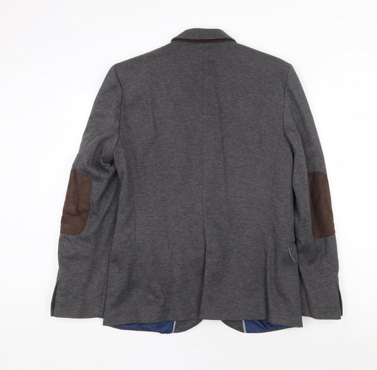 Mens UK Size M River Island Regular Grey Suit Jacket