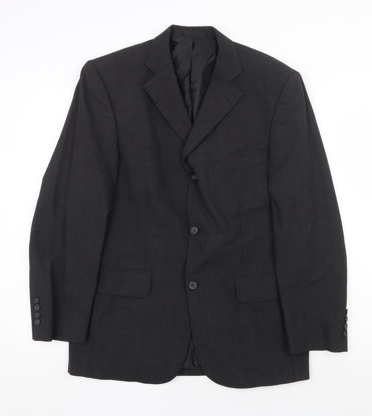 Armando Mens Grey Wool Jacket Suit Jacket Size 38 Regular