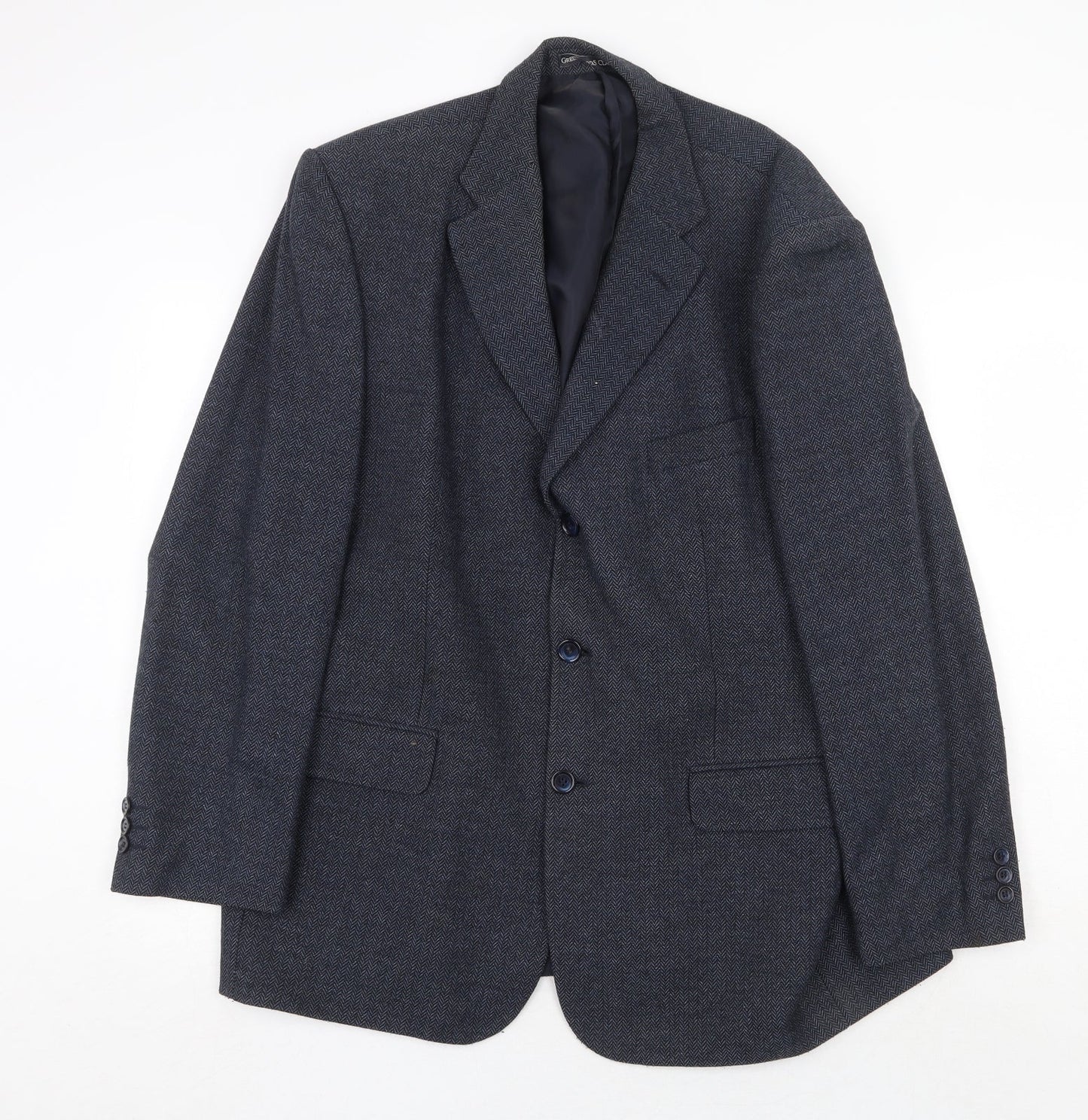 Mens UK Size 44 Greenwoods Regular Blue Suit Jacket