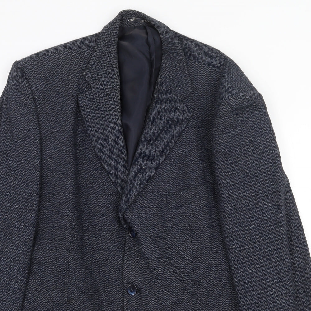 Mens UK Size 44 Greenwoods Regular Blue Suit Jacket