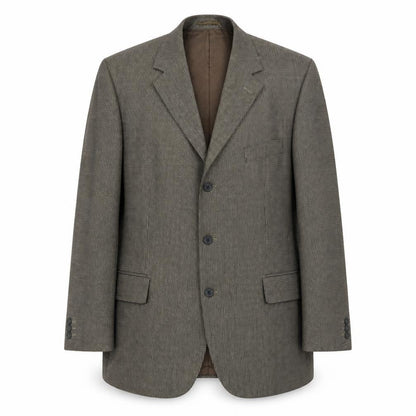 centa Mens Brown Geometric Polyester Jacket Blazer Size 46 Regular