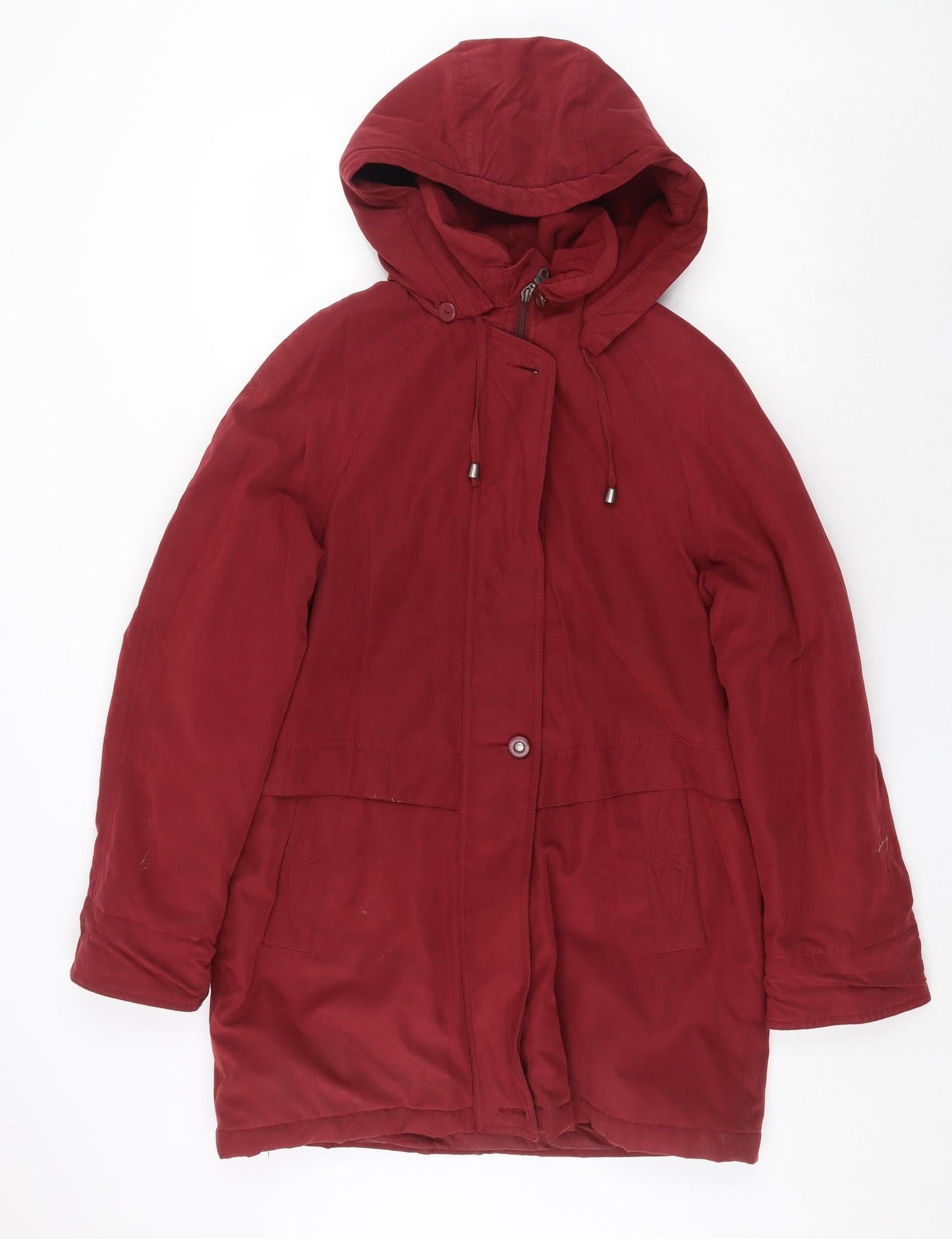 Womens UK Size S Bonmarché Red Rain Coat