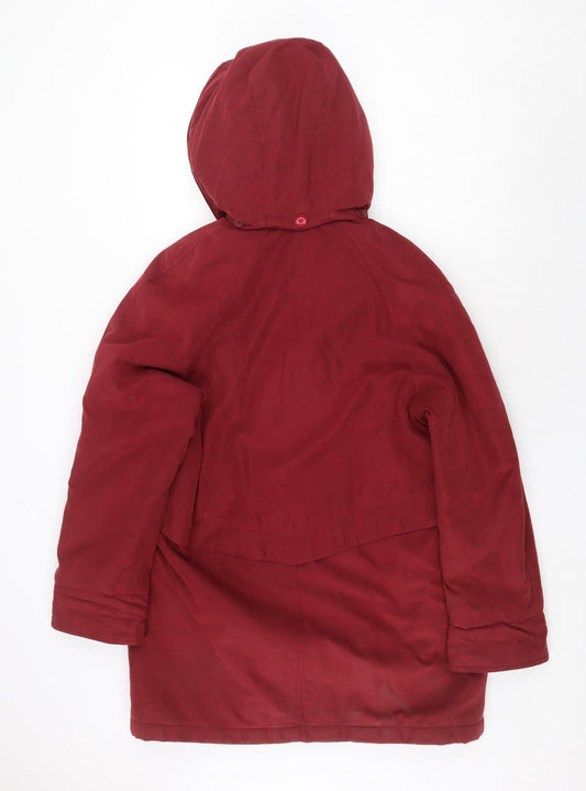 Womens UK Size S Bonmarché Red Rain Coat