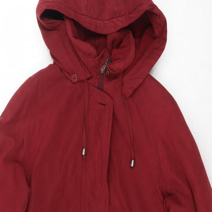 Womens UK Size S Bonmarché Red Rain Coat