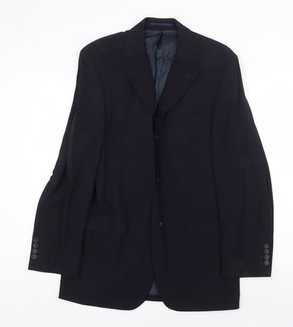 Mens UK Size 38 Blazer Regular Blue Suit Jacket