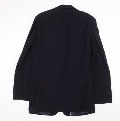 Mens UK Size 38 Blazer Regular Blue Suit Jacket
