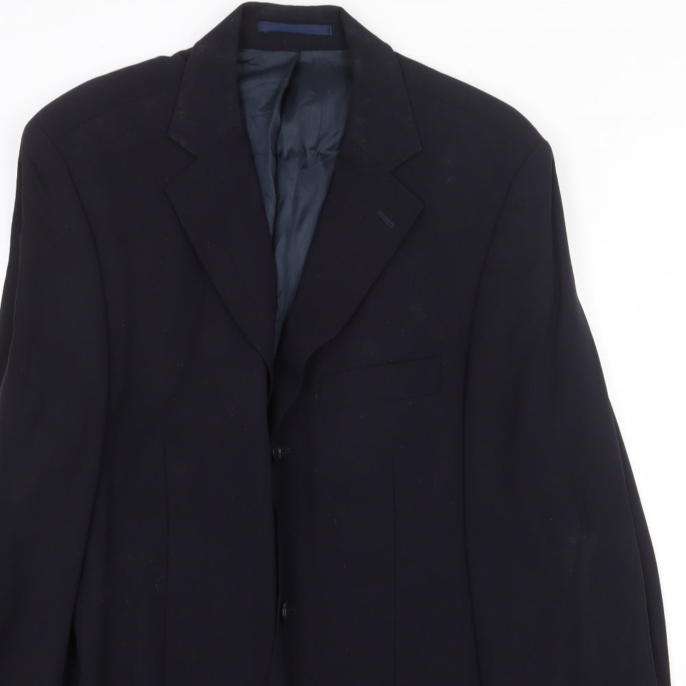 Mens UK Size 38 Blazer Regular Blue Suit Jacket