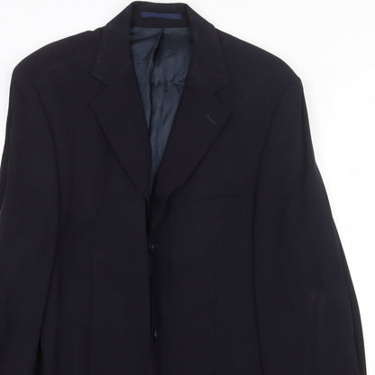 Mens UK Size 38 Blazer Regular Blue Suit Jacket