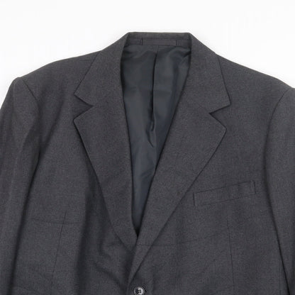 Hornes London Mens Grey Wool Jacket Suit Jacket Size 46 Regular