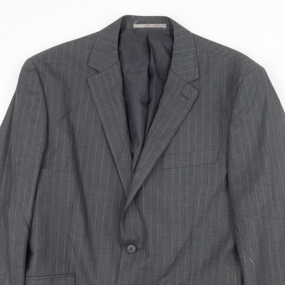 Mens UK Size 40 Burton Regular Grey Suit Jacket