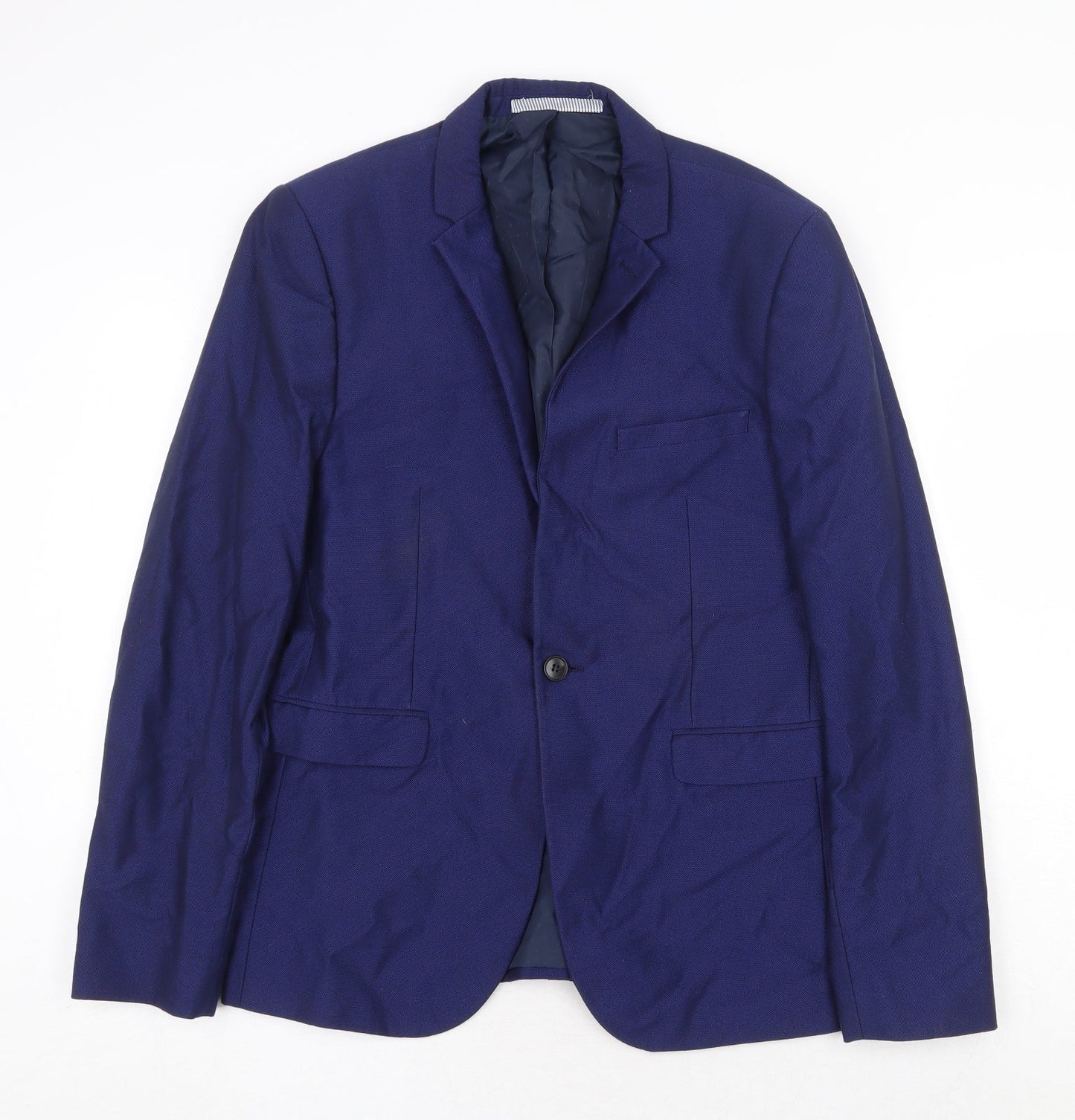Mens UK Size 40 Burton Regular Blue Suit Jacket