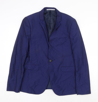 Mens UK Size 40 Burton Regular Blue Suit Jacket