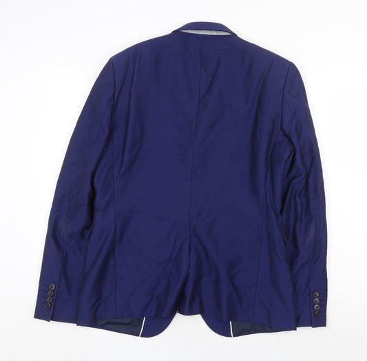 Mens UK Size 40 Burton Regular Blue Suit Jacket