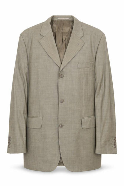 Rochas Mens Green Wool Jacket Suit Jacket Size 42 Regular