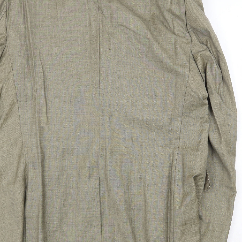 Rochas Mens Green Wool Jacket Suit Jacket Size 42 Regular