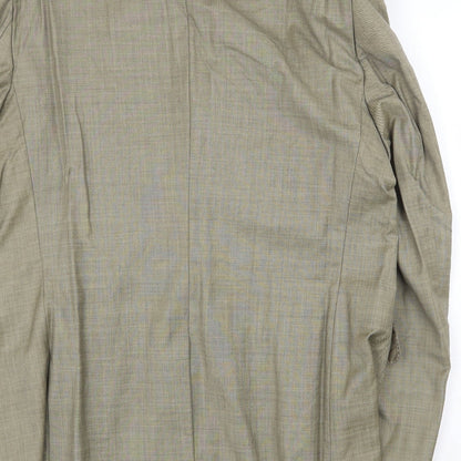Rochas Mens Green Wool Jacket Suit Jacket Size 42 Regular