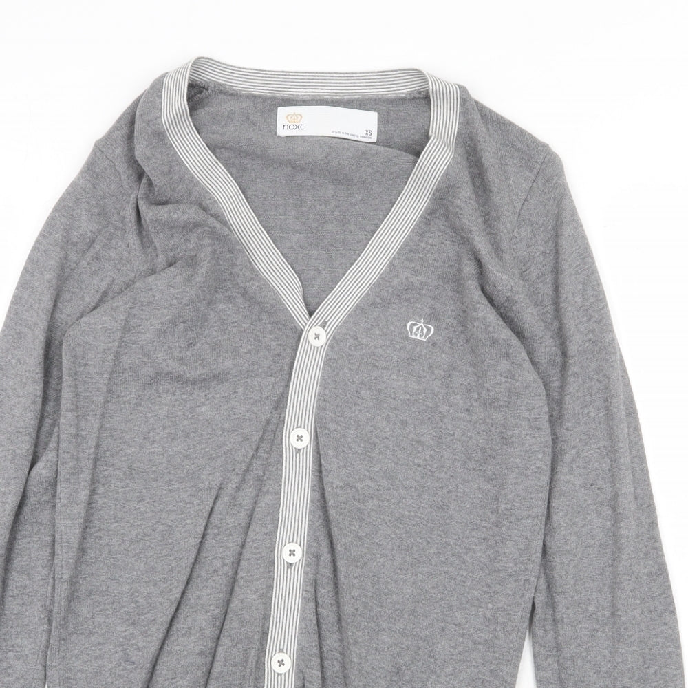 Womens UK Size XS NEXT Grey Cardigan Jumper