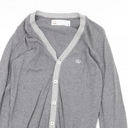 Womens UK Size XS NEXT Grey Cardigan Jumper