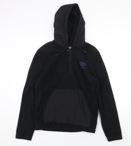 Primark Mens Black Polyester Pullover Hoodie Size XS
