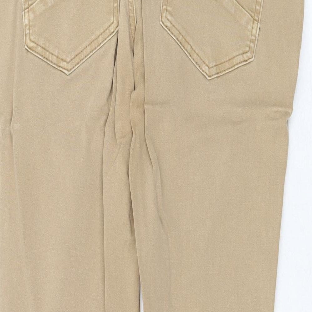 B.C. Best Connections Womens Beige Cotton Straight Jeans Size 32 in Regular Zip