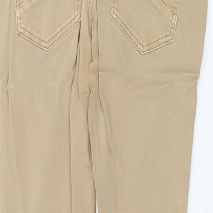 B.C. Best Connections Womens Beige Cotton Straight Jeans Size 32 in Regular Zip