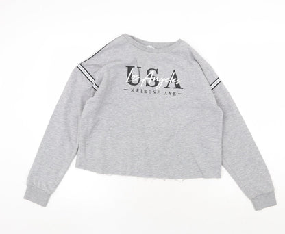 Primark Girls Grey Polyester Pullover Sweatshirt Size 12-13 Years Pullover - Los Angeles USA