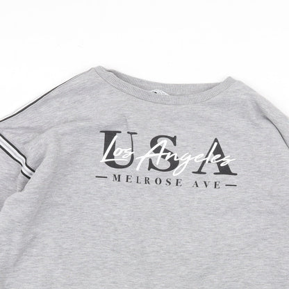 Primark Girls Grey Polyester Pullover Sweatshirt Size 12-13 Years Pullover - Los Angeles USA