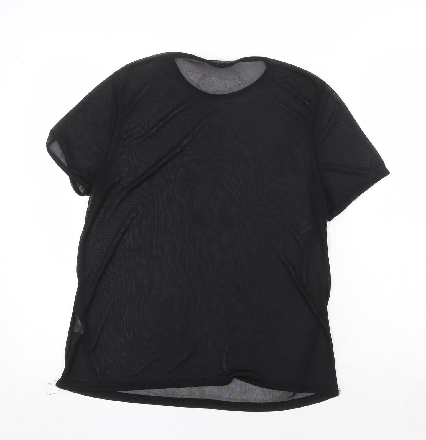 Womens UK Size 8 Missguided Black Basic T-Shirt
