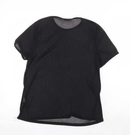 Womens UK Size 8 Missguided Black Basic T-Shirt