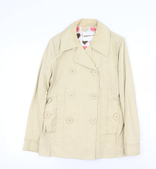Womens UK Size 10 Clements Ribeiro Beige Pea Coat