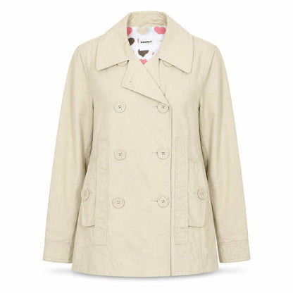 Womens UK Size 10 Clements Ribeiro Beige Pea Coat
