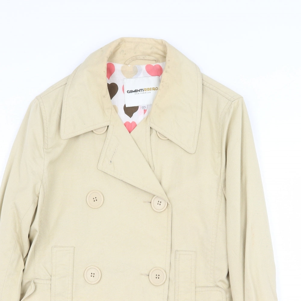Womens UK Size 10 Clements Ribeiro Beige Pea Coat