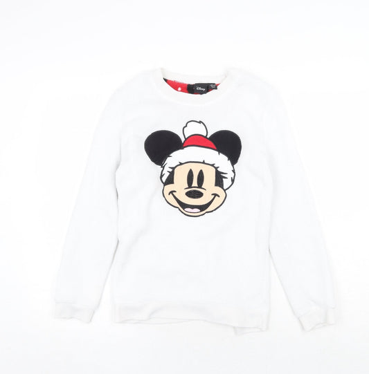 Womens UK Size S Disney White Pullover Sweatshirt