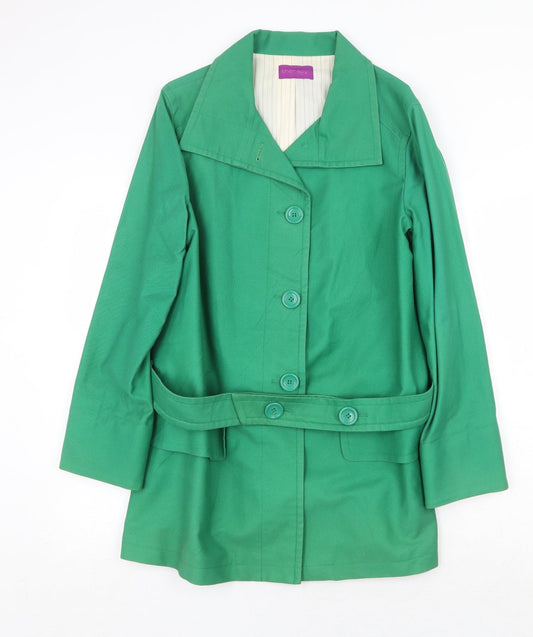 Womens UK Size 14 Therapy Green Overcoat