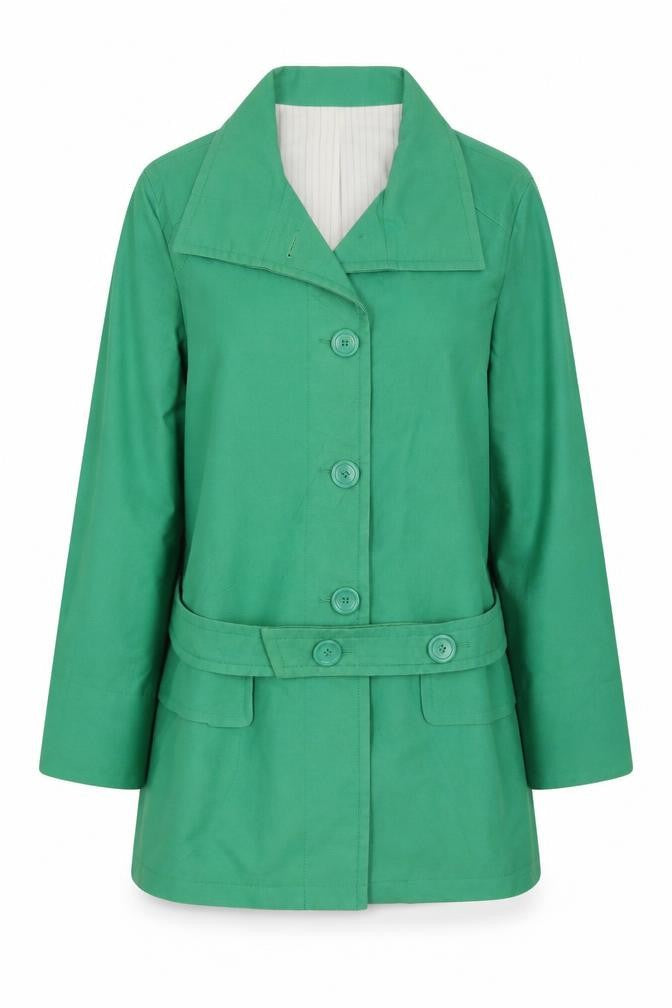 Womens UK Size 14 Therapy Green Overcoat