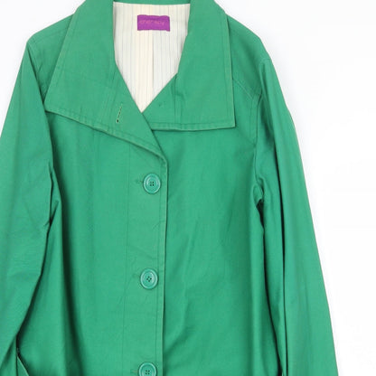 Womens UK Size 14 Therapy Green Overcoat