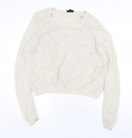 Womens UK Size 14 Topshop Ivory Pullover Jumper