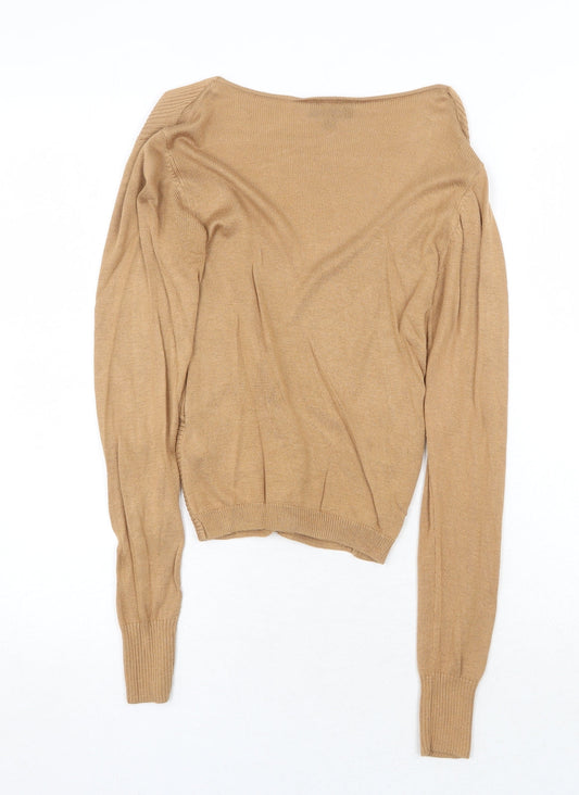 Womens UK Size 10 Topshop Beige Pullover Jumper