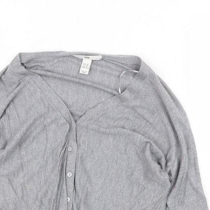 Womens UK Size XS H&M Grey Cardigan Jumper