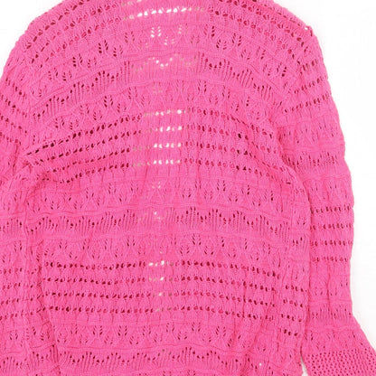 Womens UK Size S Casamia Pink Cardigan Jumper