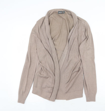 Womens UK Size S Apricot Beige Cardigan Jumper