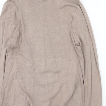 Womens UK Size S Apricot Beige Cardigan Jumper
