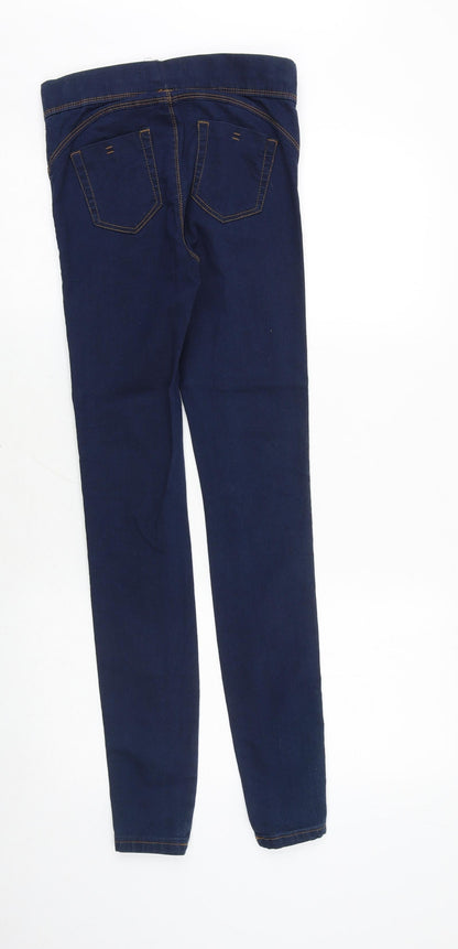 Denim & Co. Womens Blue Cotton Jegging Jeans Size 8 Slim Zip