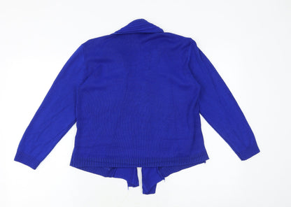vivi london Womens Blue V-Neck Acrylic Cardigan Jumper Size M - Twin Set