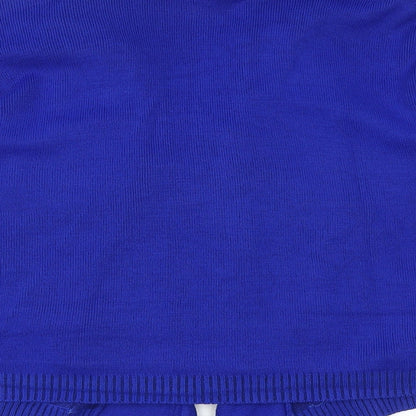 vivi london Womens Blue V-Neck Acrylic Cardigan Jumper Size M - Twin Set